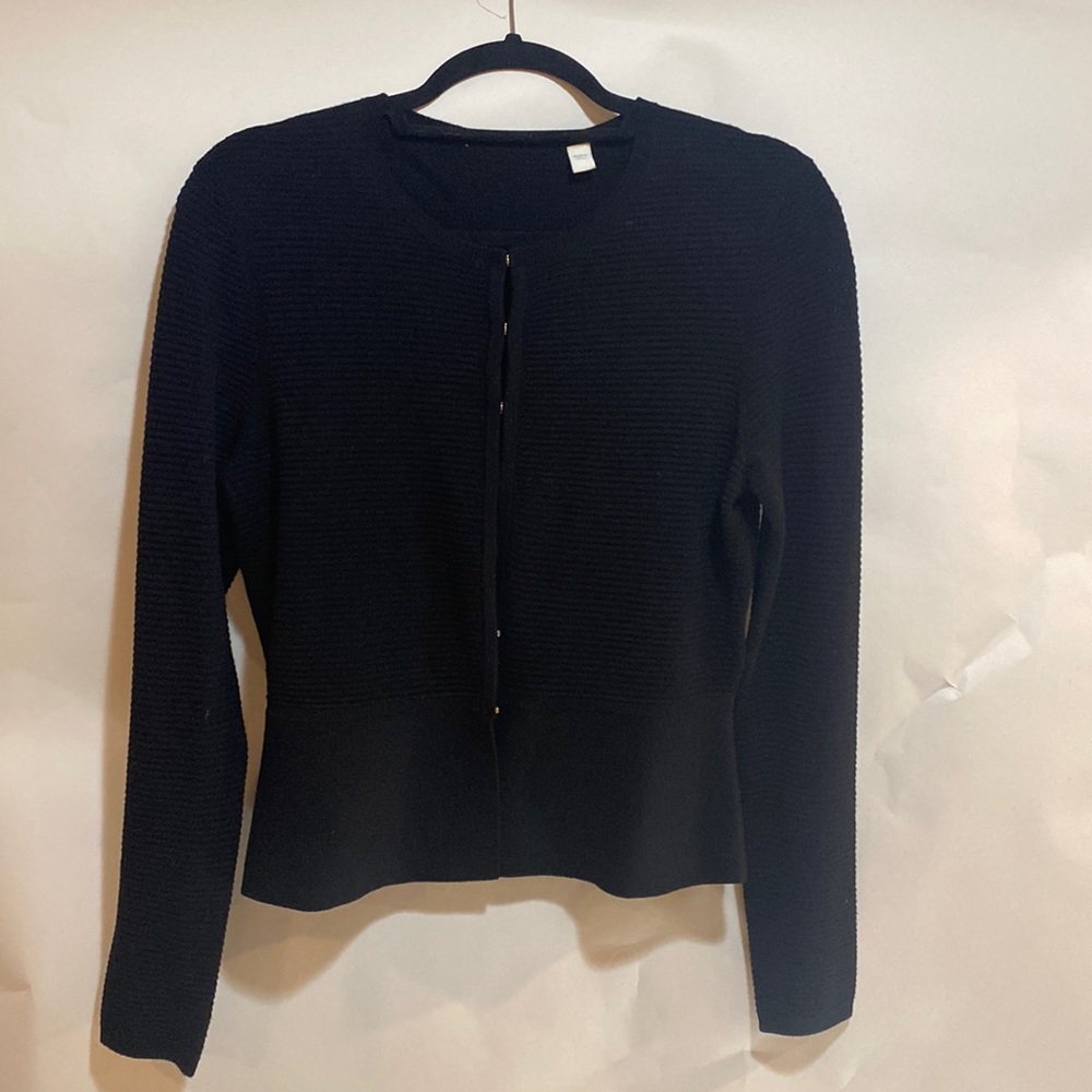 Hugo Boss cardigan with gold closures.